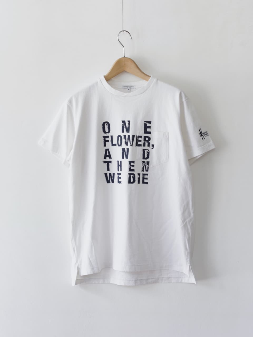 Printed Cross Crewneck T-Shirt - One Flower 1