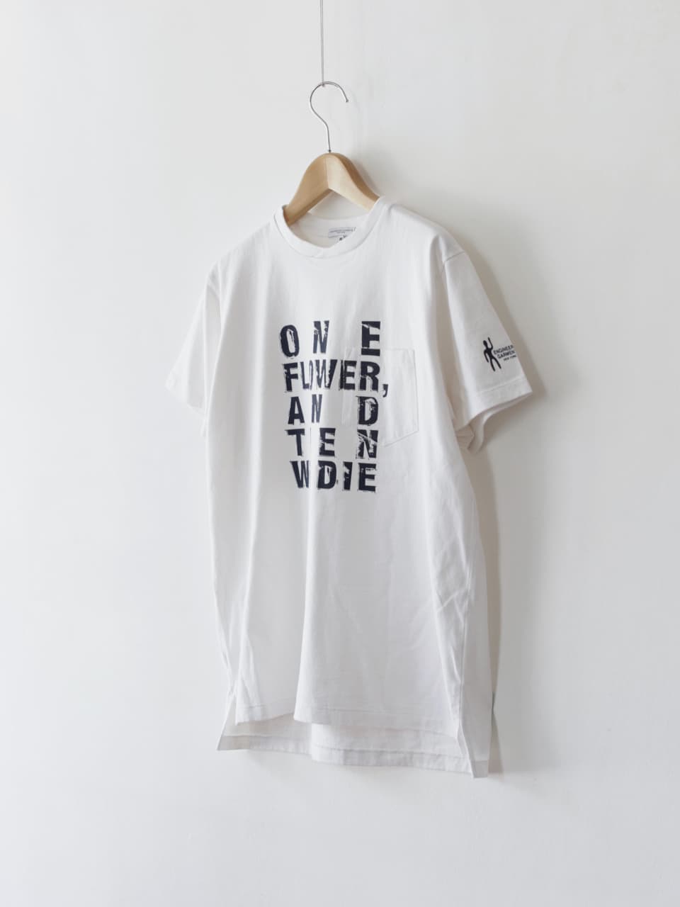 Printed Cross Crewneck T-Shirt - One Flower 2