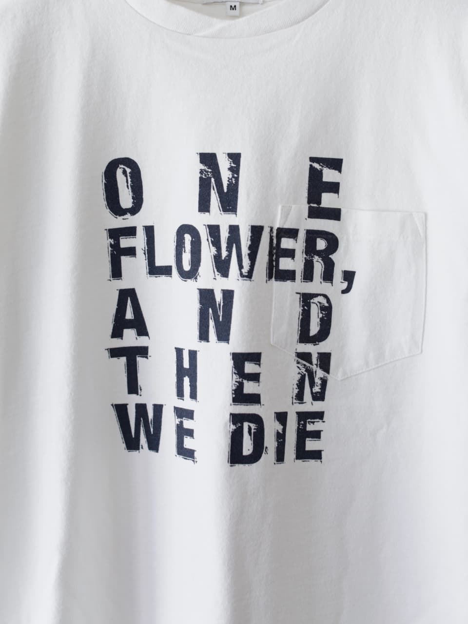 Printed Cross Crewneck T-Shirt - One Flower 4
