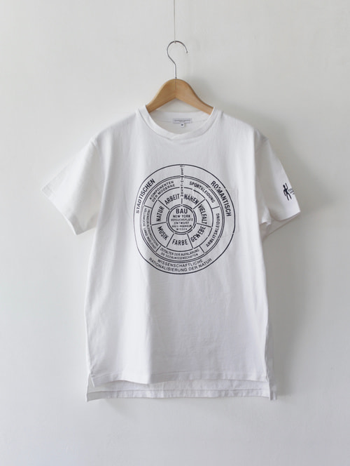 Printed Cross Crewneck T-Shirt - Bau White