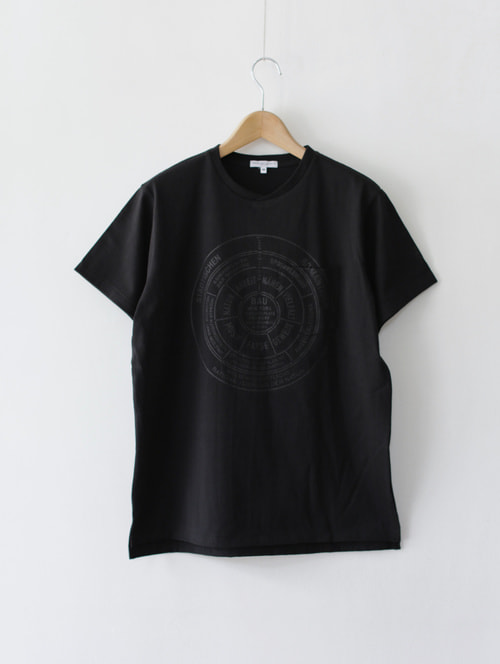Printed Cross Crewneck T-Shirt - Bau Black